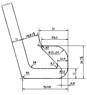 геометрические размеры замка шпунта Ларсена Л5УМ